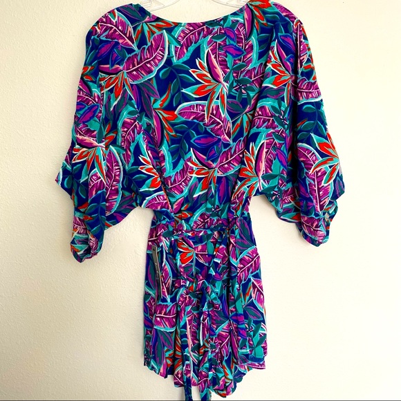 New Lulus Hypnotized Purple Print Romper size S - Picture 8 of 16